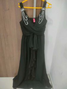 Elegant Black Embellished Maxi Dress