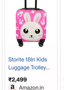 🐰Spacious Pink Bunny Kids Suitcase