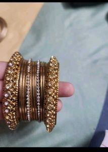 Designer Golden Bangle Set