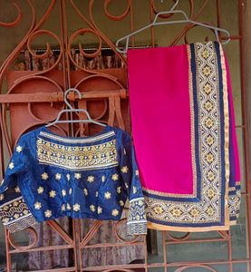 Designer Saree With Stitched Blouse