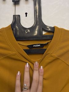 Mustard Yellow Cropped Top