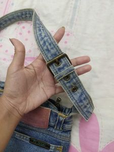 Y2k Denim Buckle Shoulder Bag