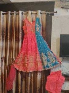 Elegant Ethnic Dress with Dupatta