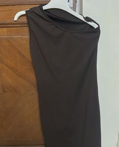 Brown one shoulder Dress