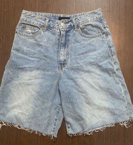 Light Wash Denim Bermuda Shorts
