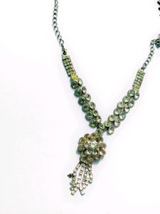 Sparkling Rhinestone Necklace and Earring Set