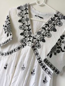 Embroidered White one piece