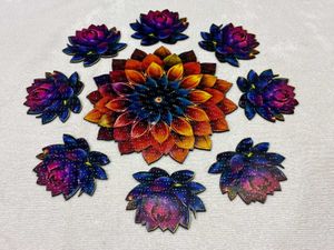 3D Mandala MDF Rangoli Set Of 9
