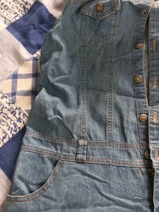 Denim Sleeveless Jumpsuit