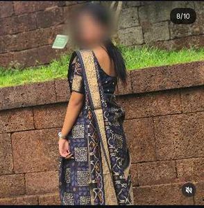 Elegant Black &amp; Gold Saree