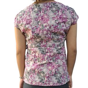 Floral Print Wrap Top