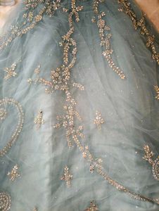 Elegant Blue Embellished Lehenga Choli.