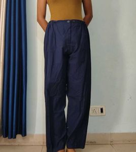 Navy Blue Casual Trousers