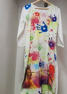Printed Holi kurta for women (size xxl )