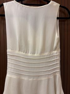 Elegant Cream V-Neck Dress