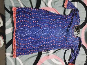 Blue &amp; Orange kurta set