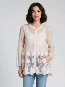 Floral Lace Peplum Jacket