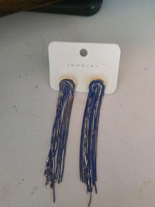 Elegant Blue Dangle Earrings
