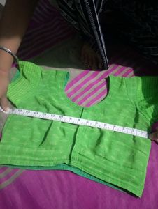Bright Green Printed Blouse