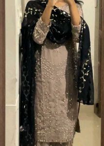 Embroidered Kurta Set with Dupatta