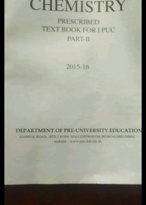Chemistry Textbook for I PUC NCERT CBSE Part 1 &amp; 2