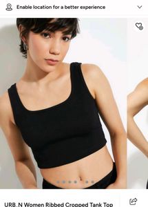 SALE🚨Black Ribbed Crop Tank Top