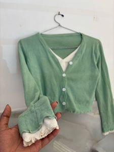Y2k Cropped Cardigan