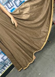 Elegant Embroidered Brown Gone With Dupatta Katan
