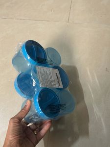 Blue Plastic Food Container Set