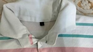 Striped Long Sleeve Polo Shirt
