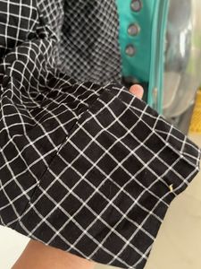 Checked Cropped Trousers