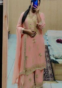 😍😍 Peach Sharara Kameez with dupatta 🔥🔥