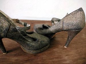 Sparkly T-Strap High Heels