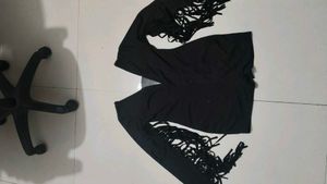 Sparkly Fringe Sleeve Romper