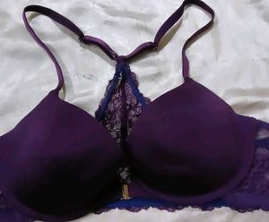 Plunge Front Bra with Lace