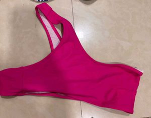 Vibrant Pink One-Shoulder Bikini Top