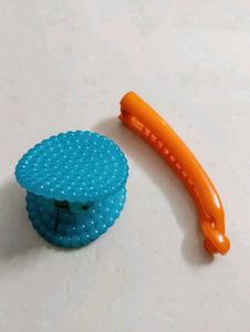 90's Blue &amp; Orange Hair claw Set