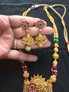 Beautiful Set With Jumkha Earrings
