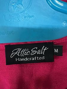 Vibrant Pink Embellished Button-Up Shirt