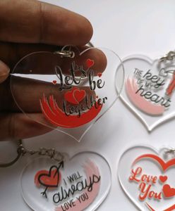 Heartshape Keychains Set Of 4