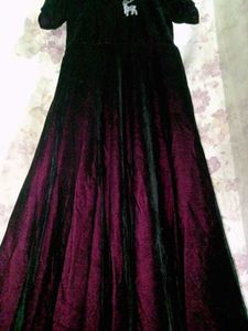 Elegant Maroon Velvet Dress