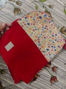Chic Red & Floral Clutch