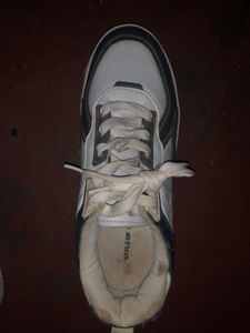 Stylish White &amp; Navy Sneakers