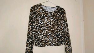 Leopard Print Long Sleeve Top