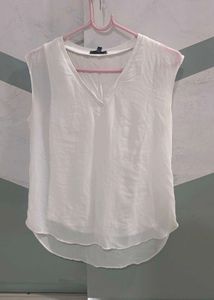Office White Georgette Top