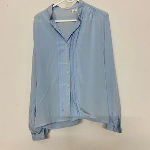 Light Blue Button-Up Blouse