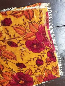 Floral Print Pillow cover with Tassel Border