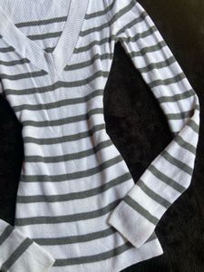 printerest fitted stripped sweater top