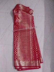 Elegant Red Banarasi Silk Saree