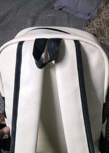 Stylish White &amp; Black Backpack